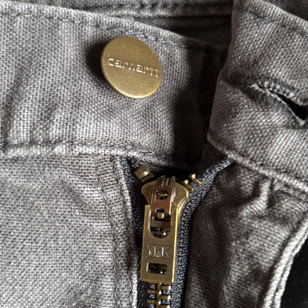 【00s carhartt】ダブルニー　ペインターパンツ　グレー　ダック生地