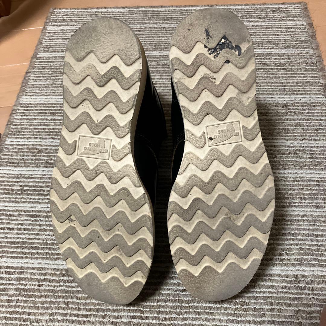 黒 レザー ワークブーツ