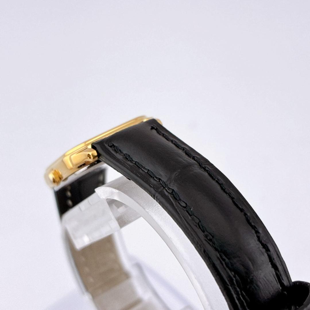 【美品/電池交換済】SEIKO　腕時計　新品ベルト　クォーツ　ゴールド　ブラック