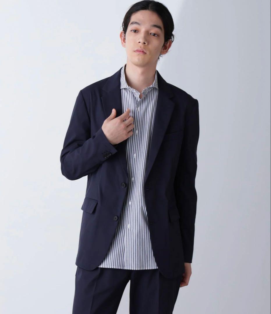 ナノユニバース　ダメリーノ　ツイルストレッチセットアップ　ネイビー　Sサイズ