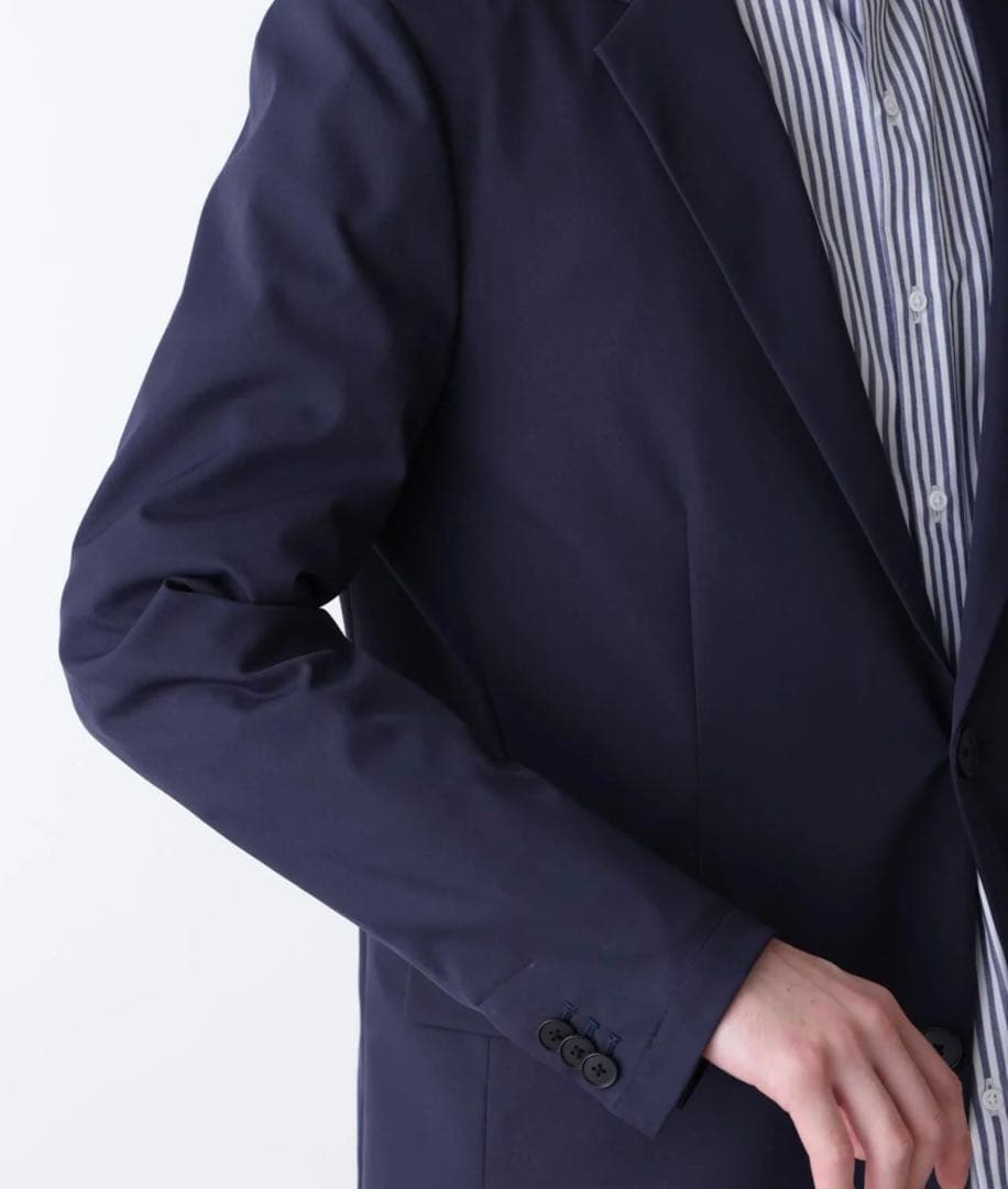 ナノユニバース　ダメリーノ　ツイルストレッチセットアップ　ネイビー　Sサイズ