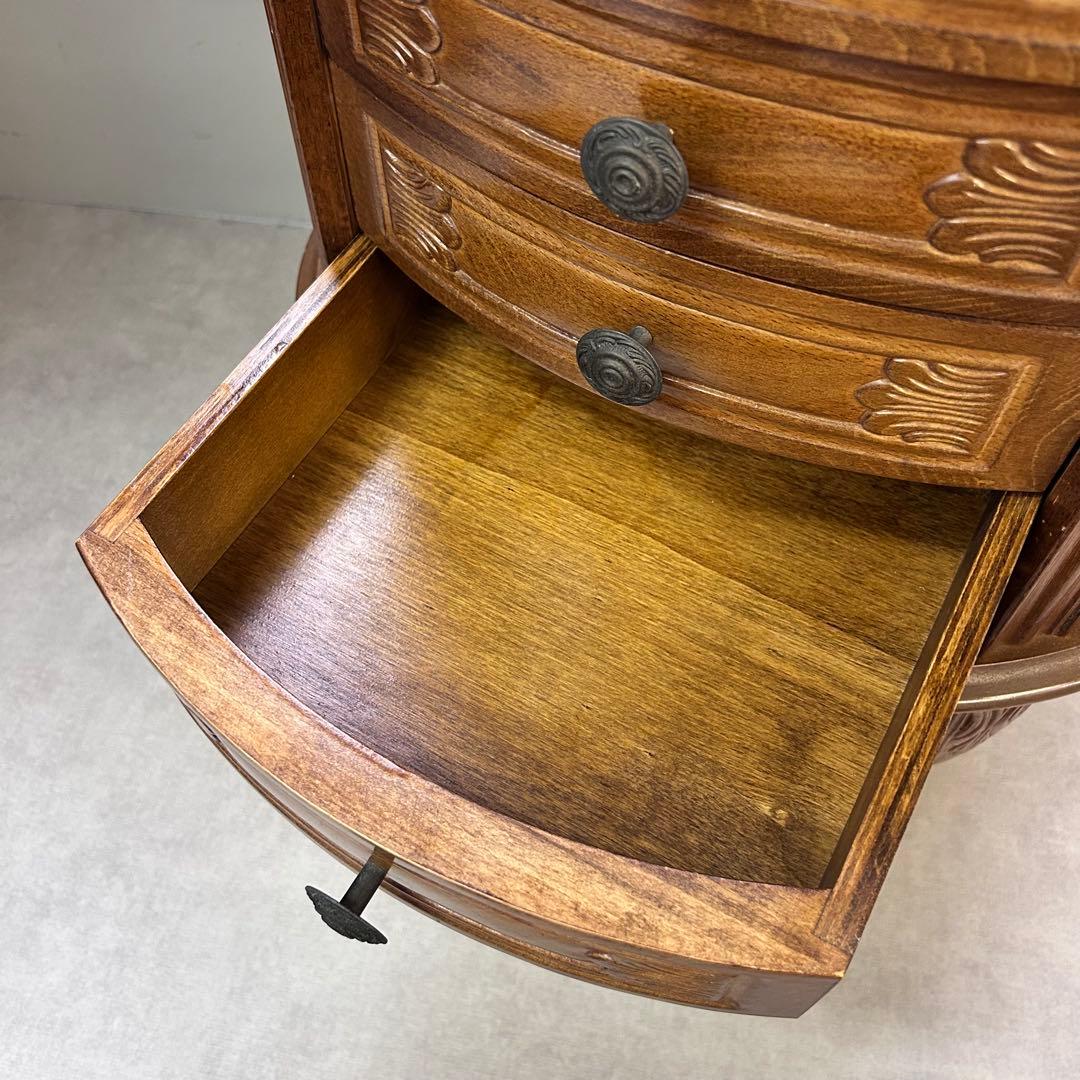 家具 サイドキャビネット イタリア ロココ調 電話台 キャビネット 猫脚 飾り棚