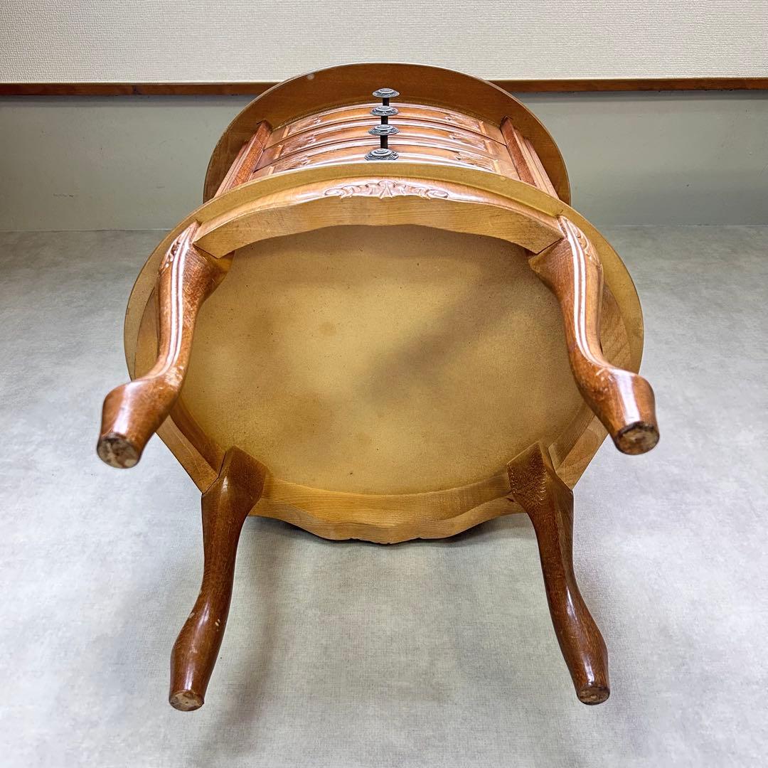 家具 サイドキャビネット イタリア ロココ調 電話台 キャビネット 猫脚 飾り棚