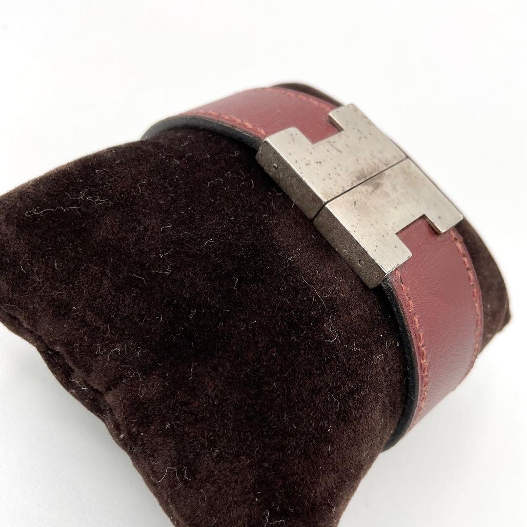 エルメス HERMES ルーリー ブレスレット バングル レッド 袋付