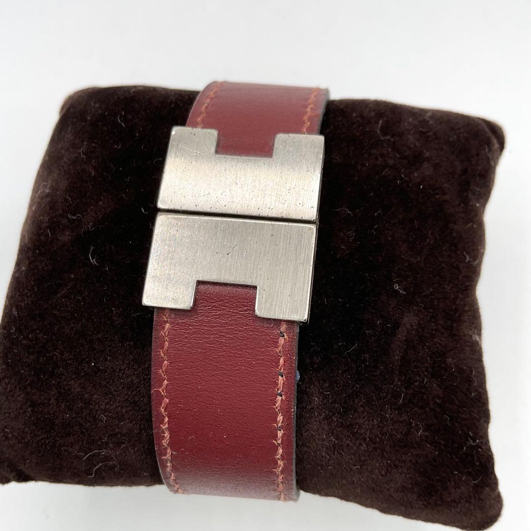 エルメス HERMES ルーリー ブレスレット バングル レッド 袋付