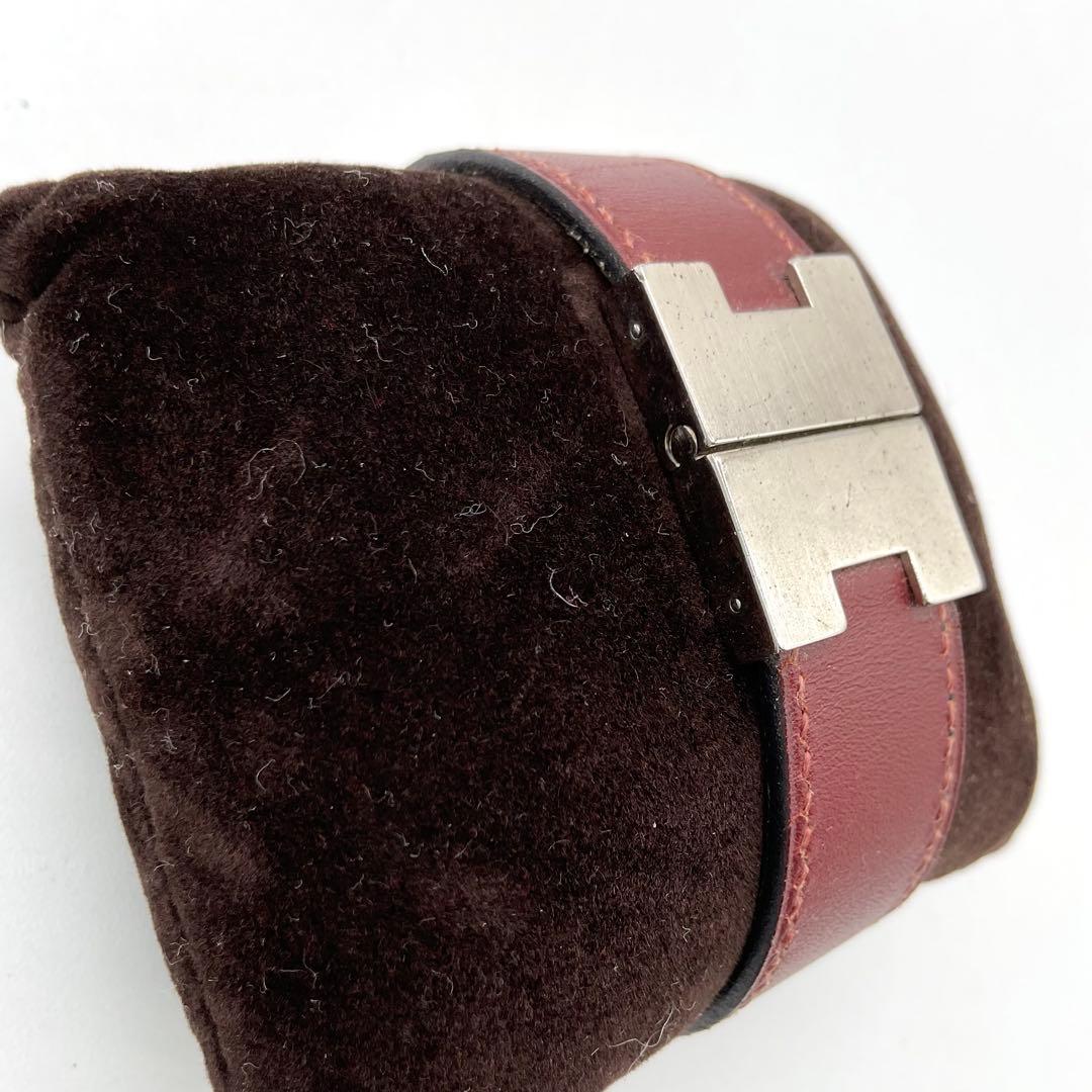 エルメス HERMES ルーリー ブレスレット バングル レッド 袋付