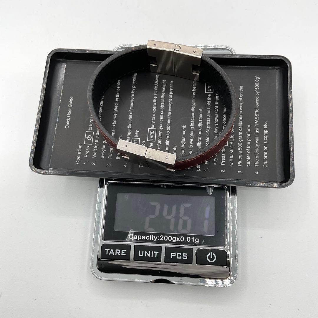 エルメス HERMES ルーリー ブレスレット バングル レッド 袋付