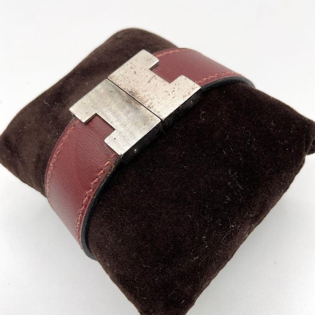 エルメス HERMES ルーリー ブレスレット バングル レッド 袋付