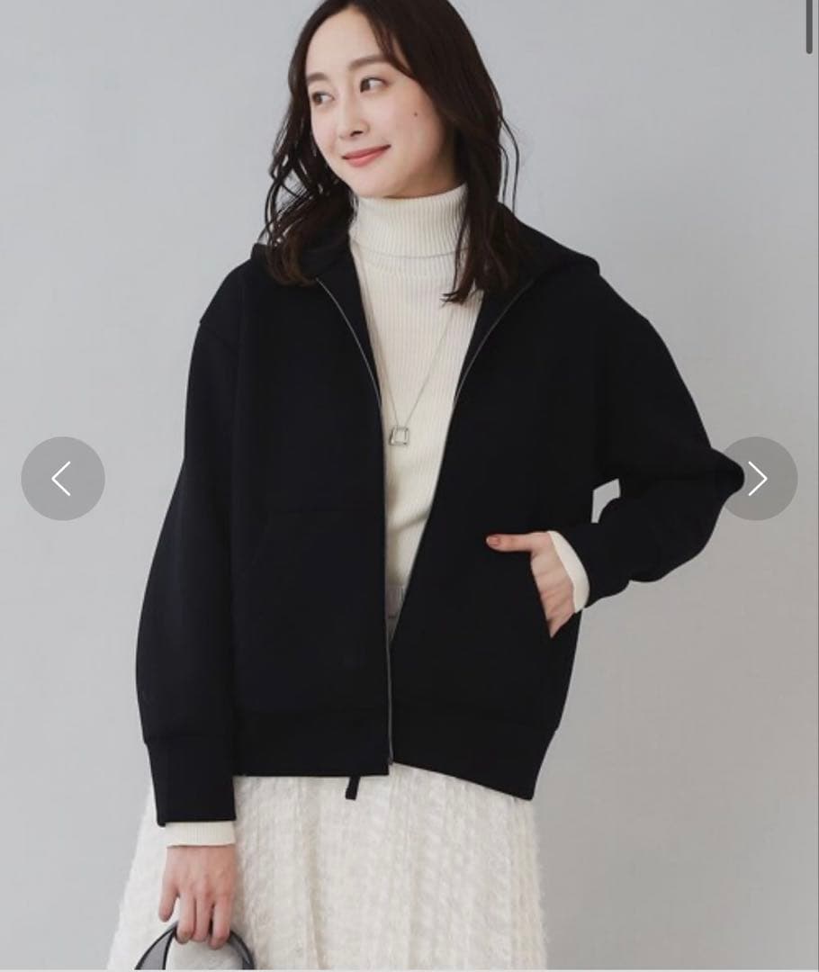 新品　アンタイトル　エアダンボール ジップフーディー　ブラック　M