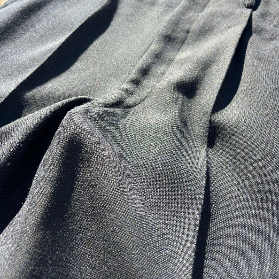 50s60s usa製　ウールギャバスラックス　ワイドスラックス　極太　ブラック