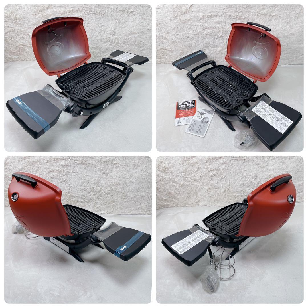 未使用✨Weber ウェイバー　Q1250　ガスグリル　ポータブル　卓上　レッド