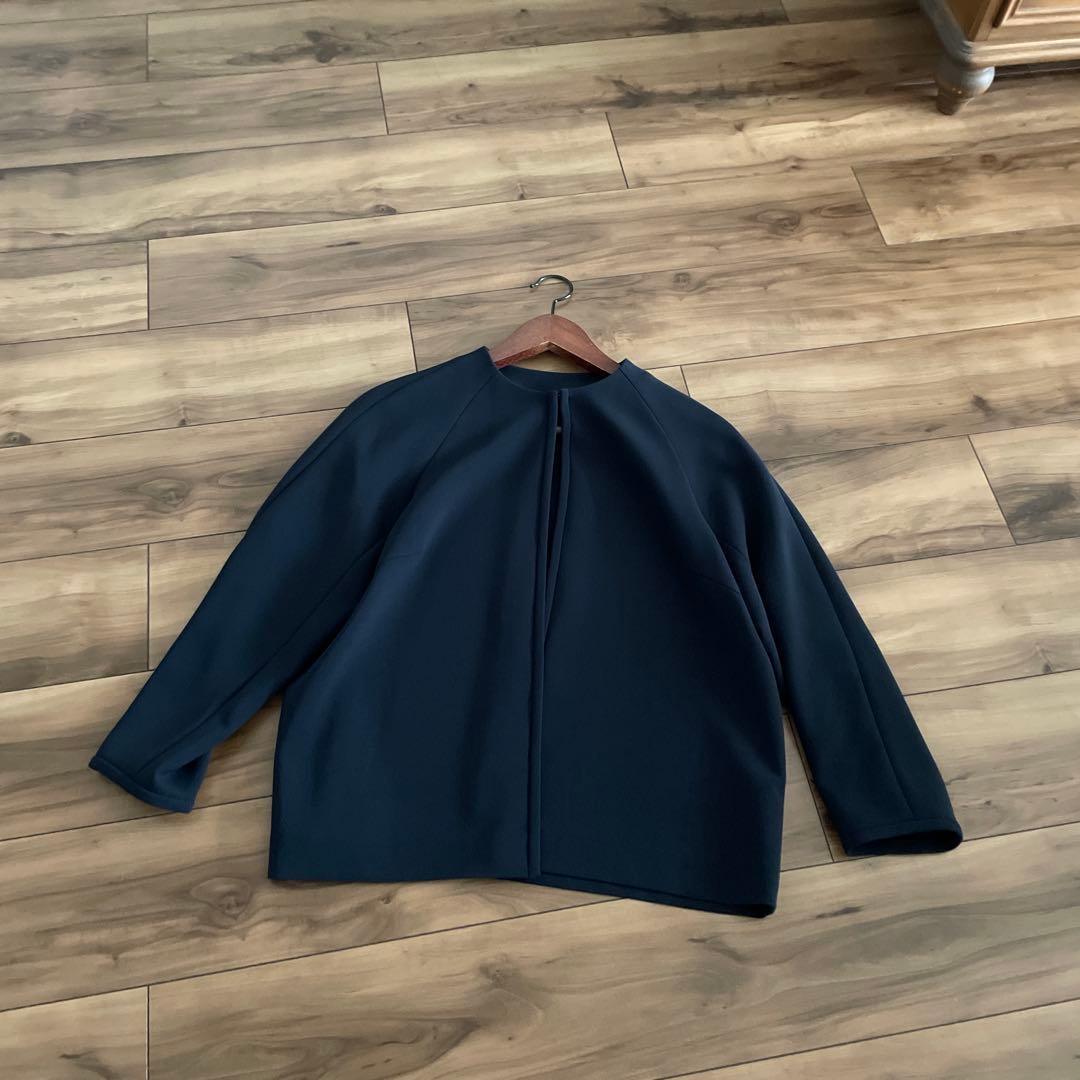 SOEJU ネイビー ノーカラージャケット Mサイズ