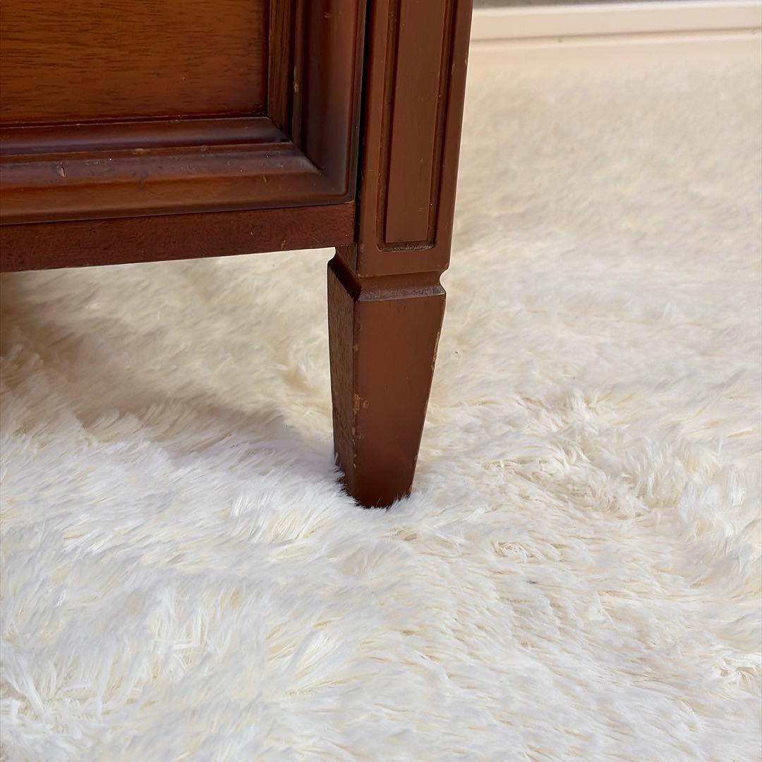 アンティーク調 5段チェスト 天然木 収納棚 コンソール クラシック レトロ