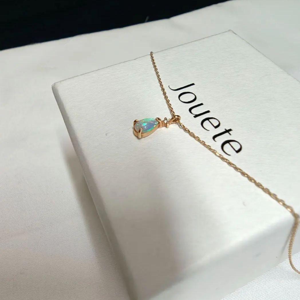 Jouete K10YG ダイヤモンド×オパール ネックレス