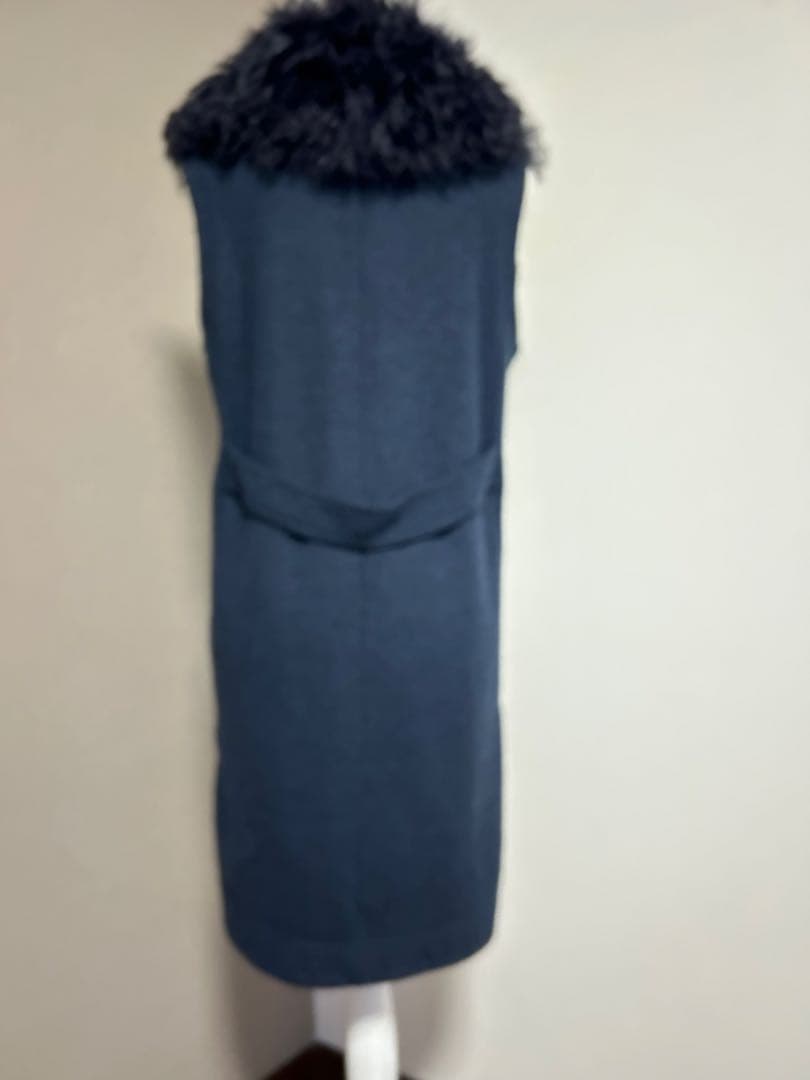 PINORE 羊毛ファー付きウールジレ