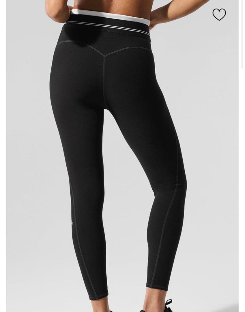 Airbrush ハイウエスト 7/8 ベタートゥゲザー レギンス ブラック