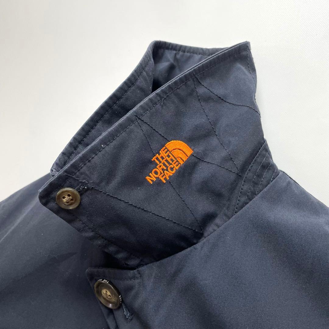 高級感✨ノースフェイス パープルレーベル ステンカラーコート ネイビー M 総柄
