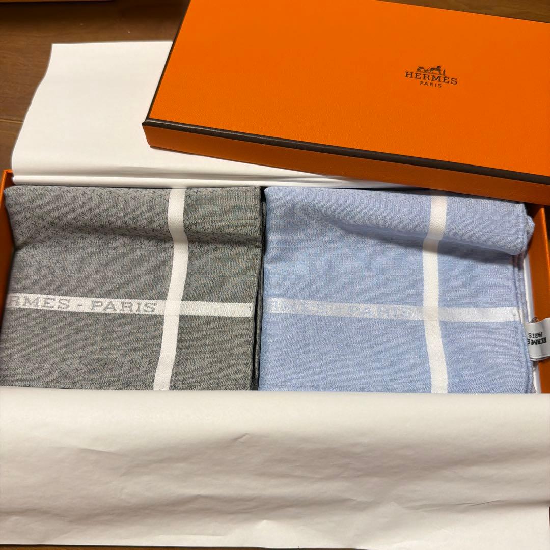【新品未使用】HERMÈS ハンカチ 2枚セット
