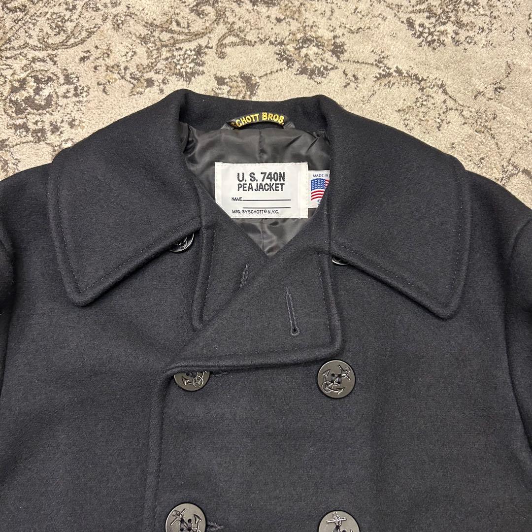 美品　Schott ピーコート　アメリカ製　ナノユニバース別注　740N