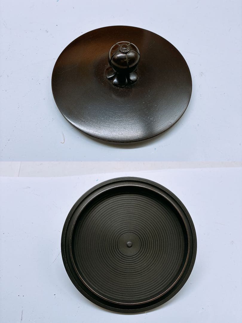 u*f様 浜松地紋 釜師 高橋敬典 富士小釜★茶釜 木箱入り 箱付き 年代物 当