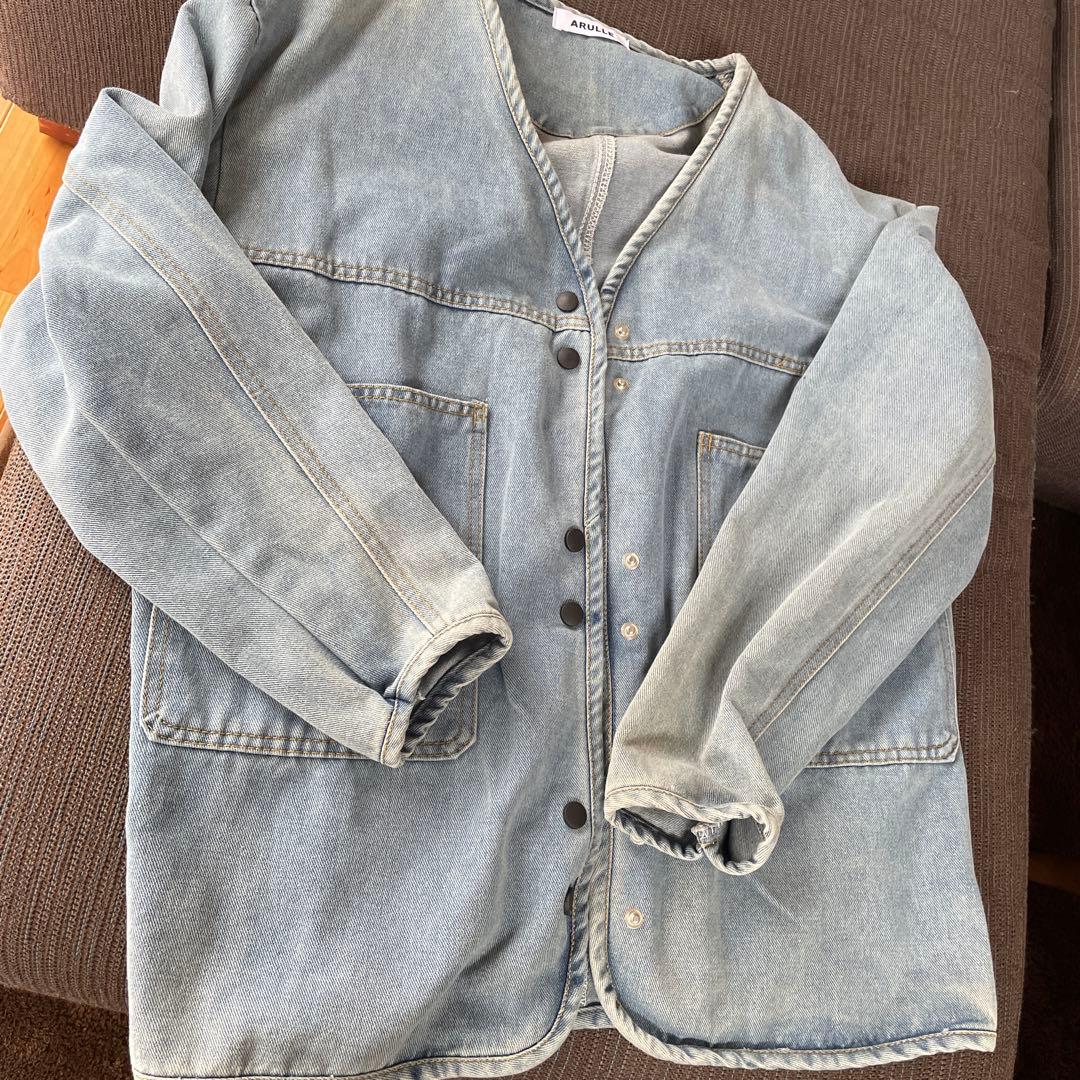 ジャケット・アウター ARULLE v-collar denim jacket