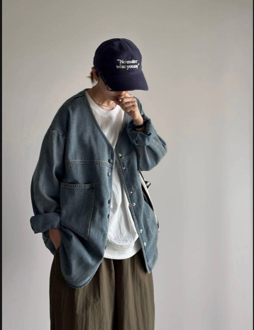 ジャケット・アウター ARULLE v-collar denim jacket