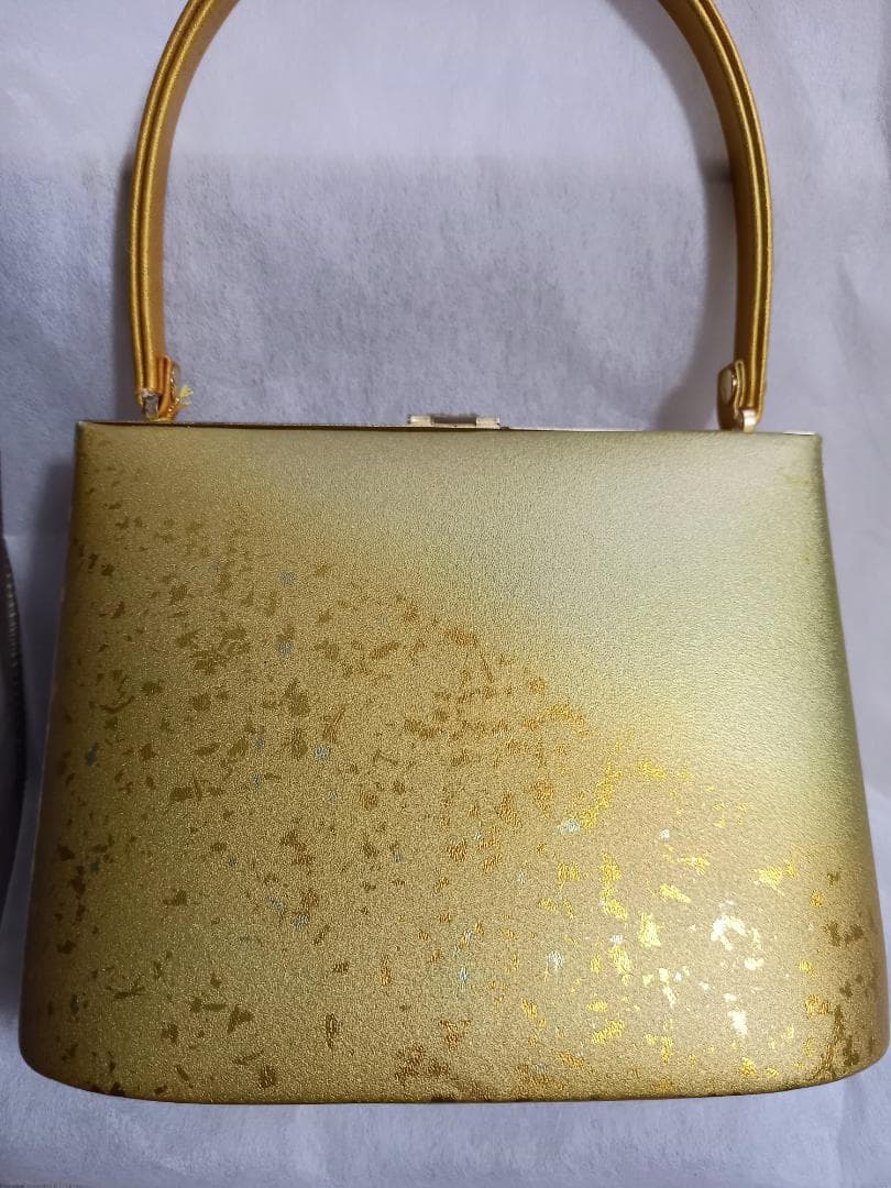 新品☆未使用品　和装　牛革　草履&バッグ　螺鈿　L 23.5-24