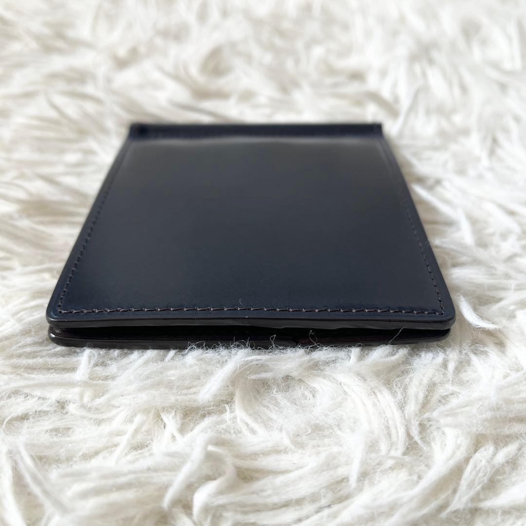 未使用級✨CYPRIS キプリス　マネークリップシェルコードバン　ネイビー