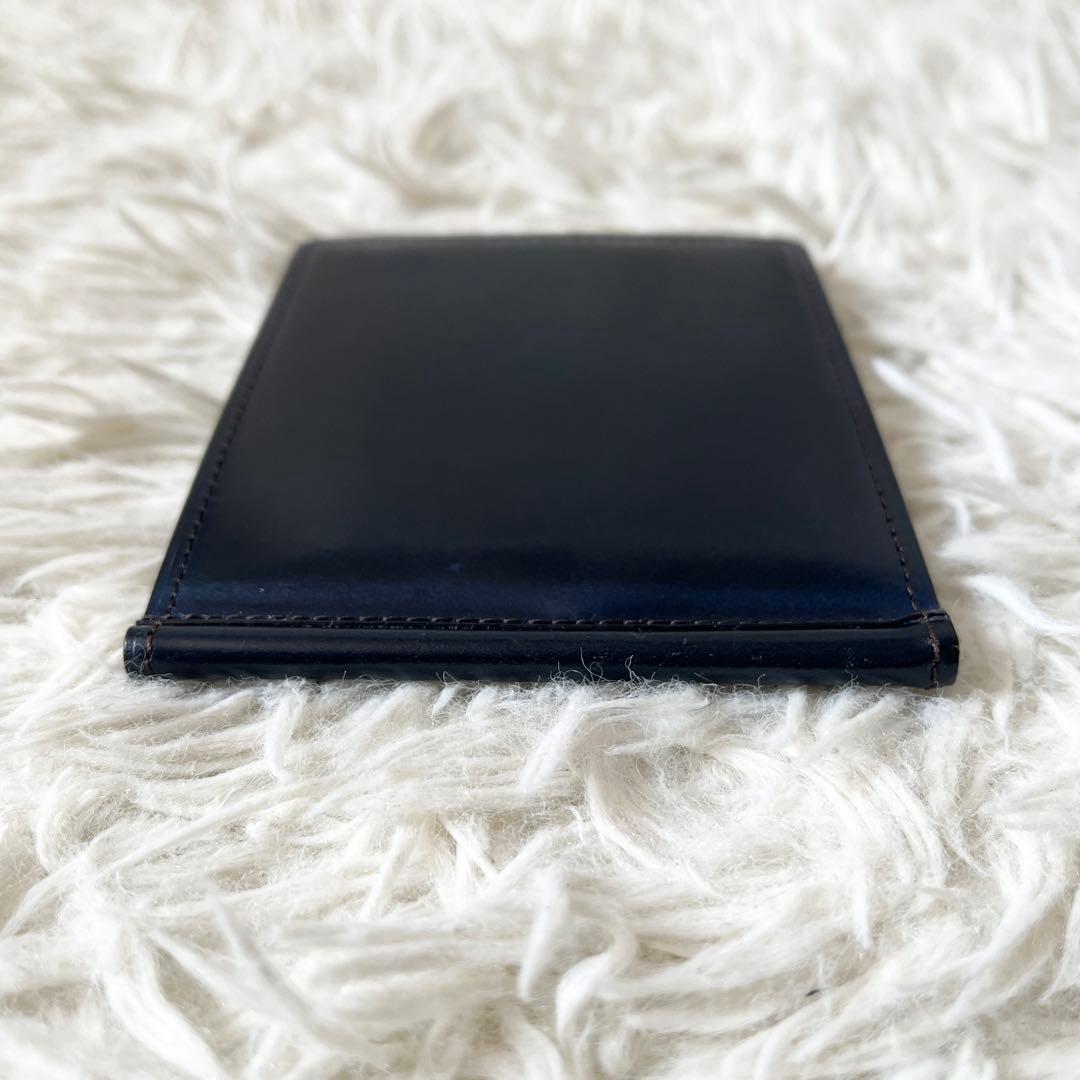 未使用級✨CYPRIS キプリス　マネークリップシェルコードバン　ネイビー