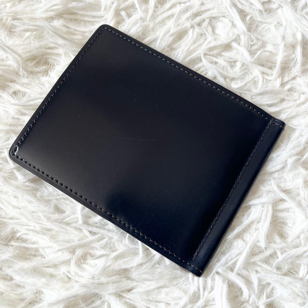 未使用級✨CYPRIS キプリス　マネークリップシェルコードバン　ネイビー