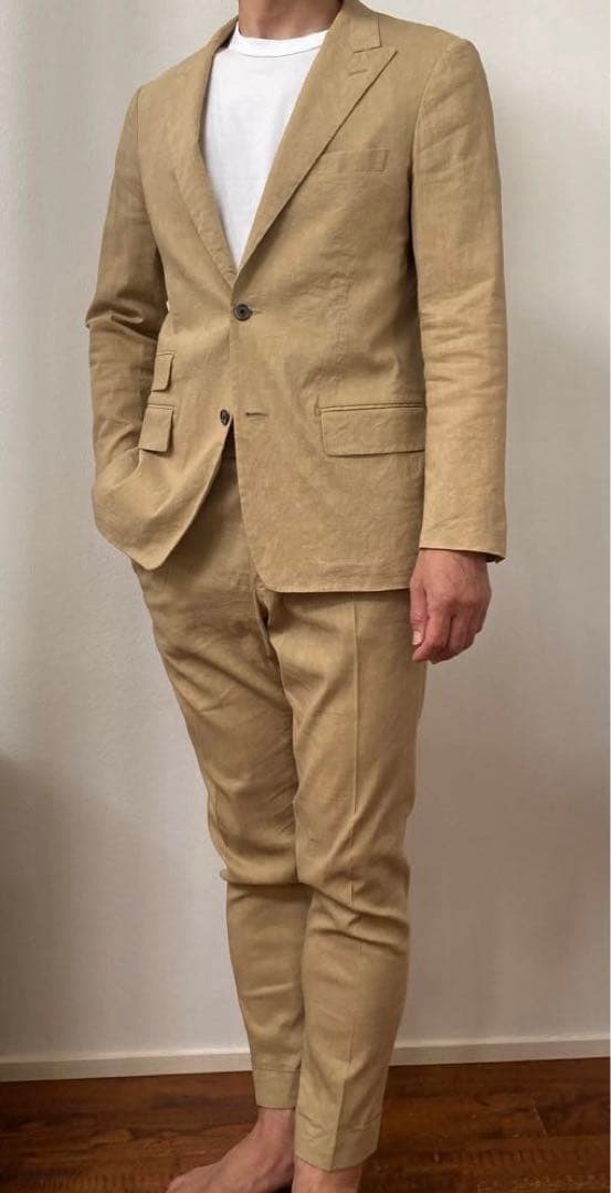 トゥモローランド　TOMORROWLAND ストレッチリネンセットアップスーツ