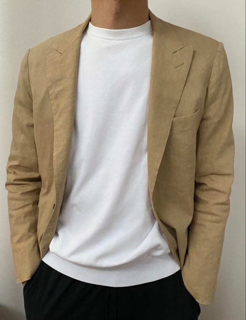 トゥモローランド　TOMORROWLAND ストレッチリネンセットアップスーツ