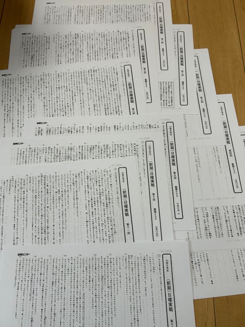 能開センター小６　前期日曜実践4科目12回分