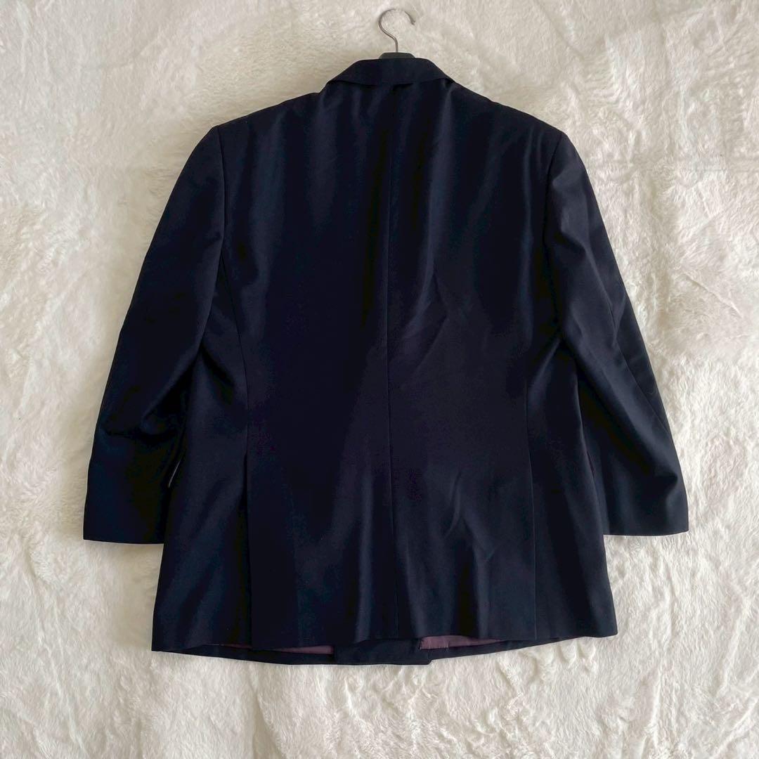 LANVIN PARIS スーツ セットアップ 銀ボタン ロゴ ダブル 裏地柄