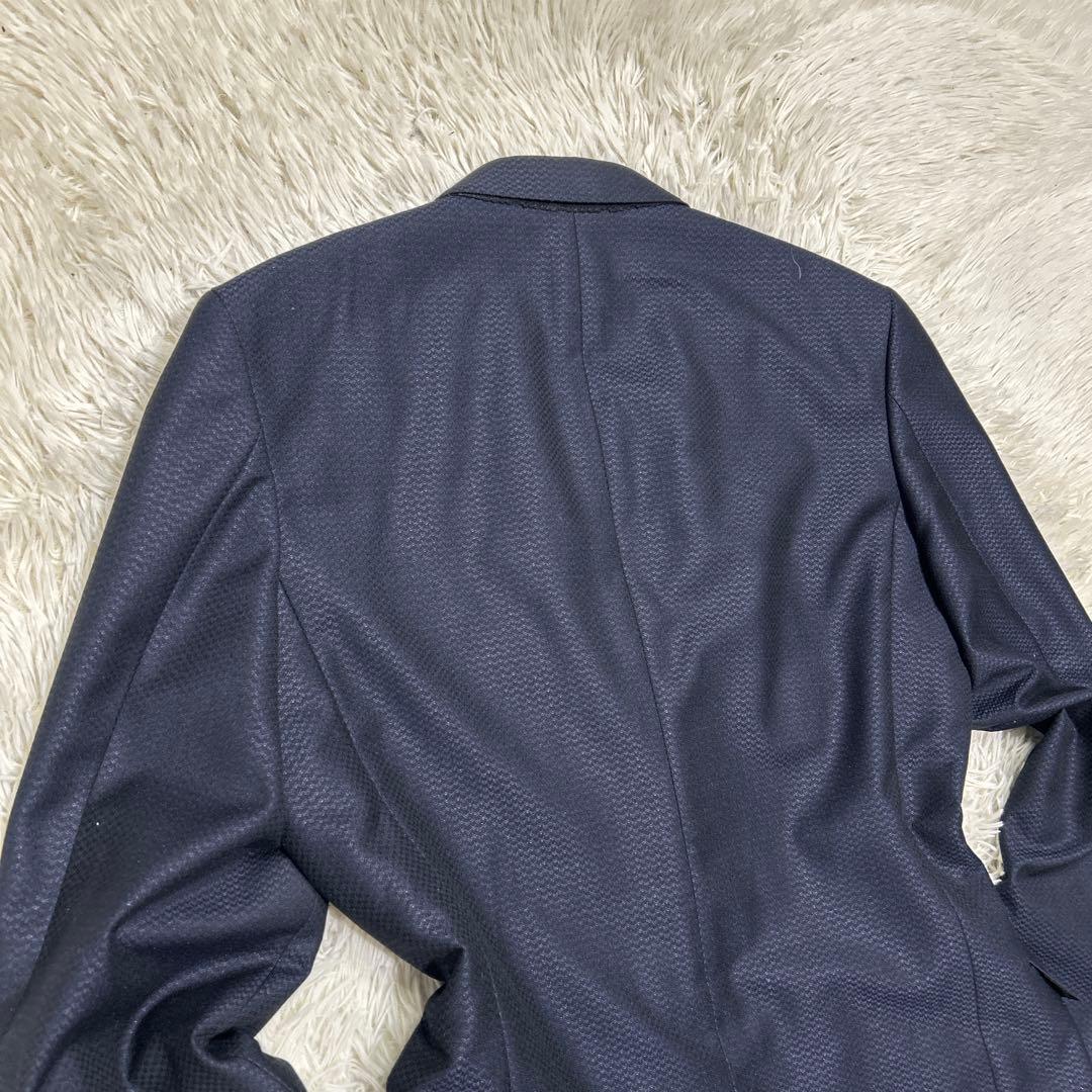 MEN’S TENORAS スリーピース　ビジネススーツ　ヘリンボーン　ネイビー