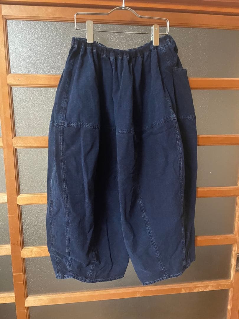 FACTORY 綿インディゴ染めサイドポケットバルーンパンツ