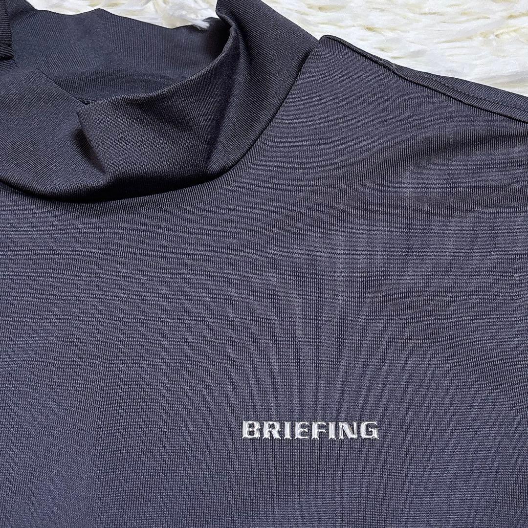 極美品 BRIEFING バイカラー ロングスリーブハイネックシャツ レディース