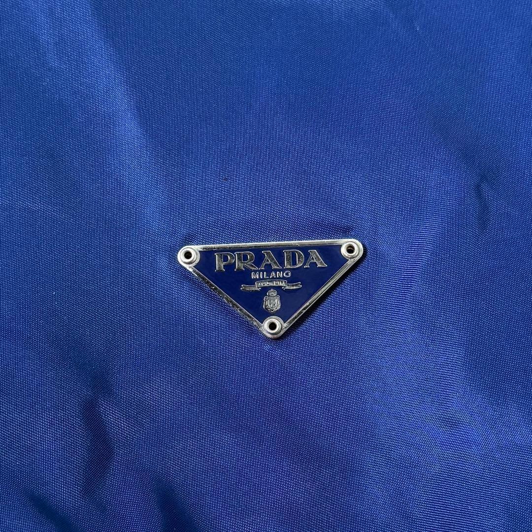 《入手困難》プラダ ボンサック ドラムバッグ サコッシュ 三角ロゴ ブルー 大型