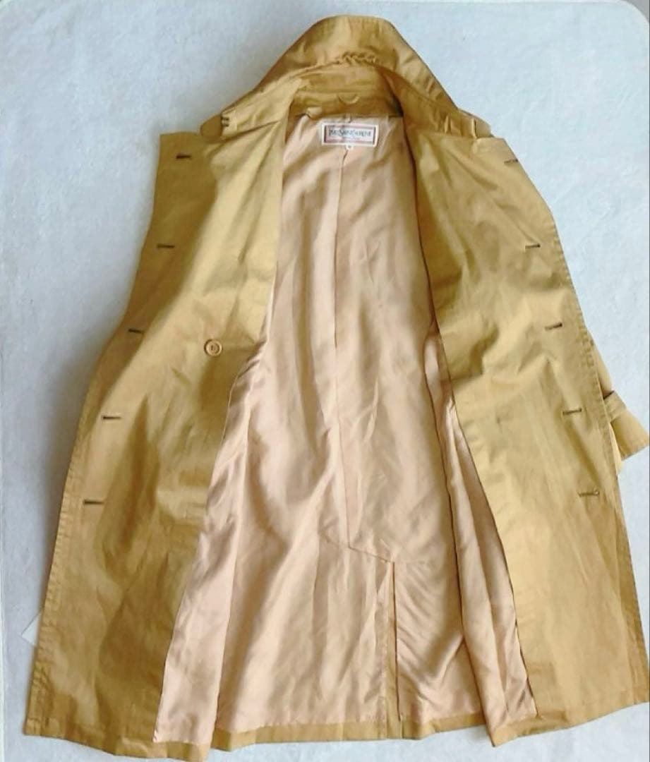 Yves Saint Laurent 金ボタン トレンチコート ベージュ　ダブル