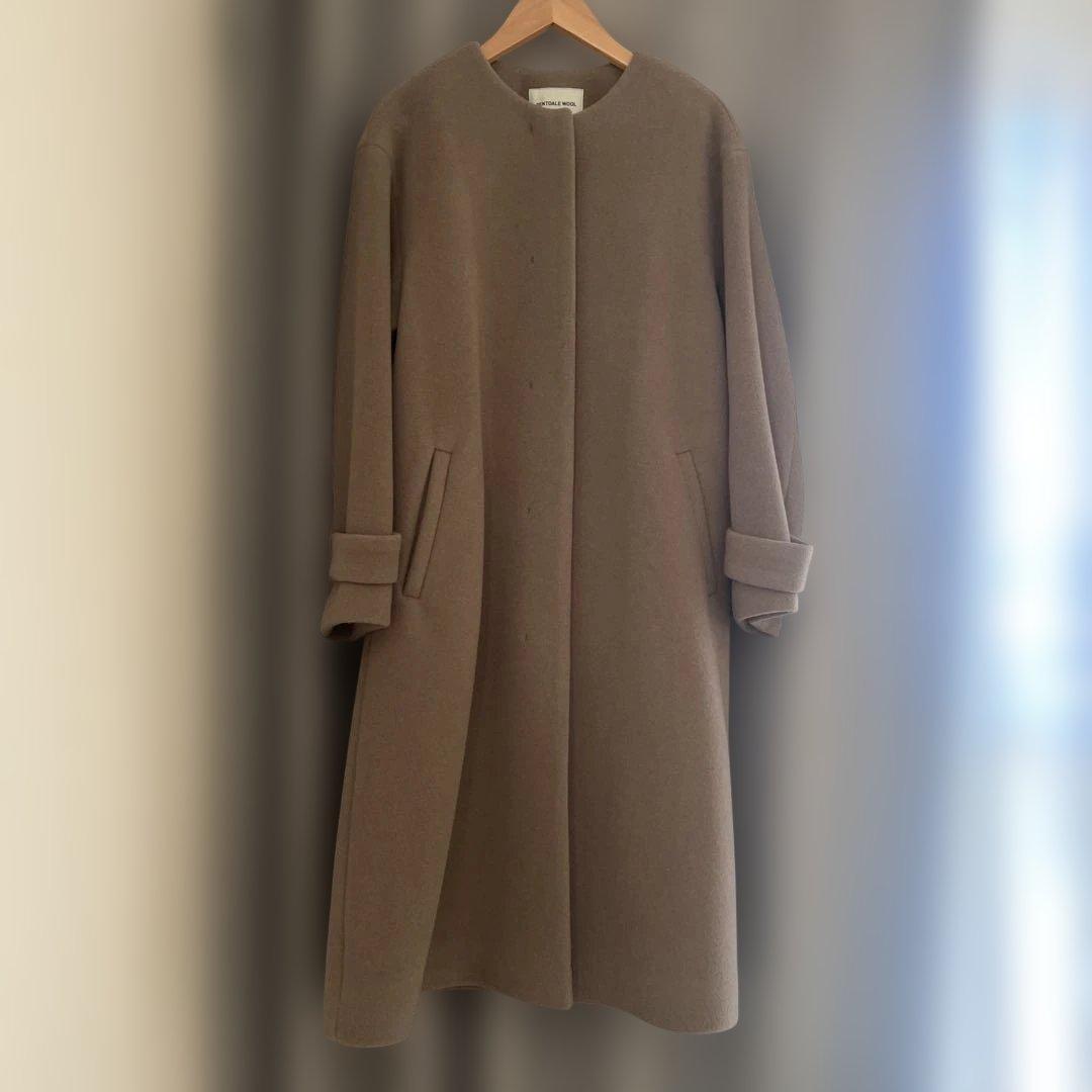 ユナイテッドアローズ　セントデールウール ノーカラーコート moca