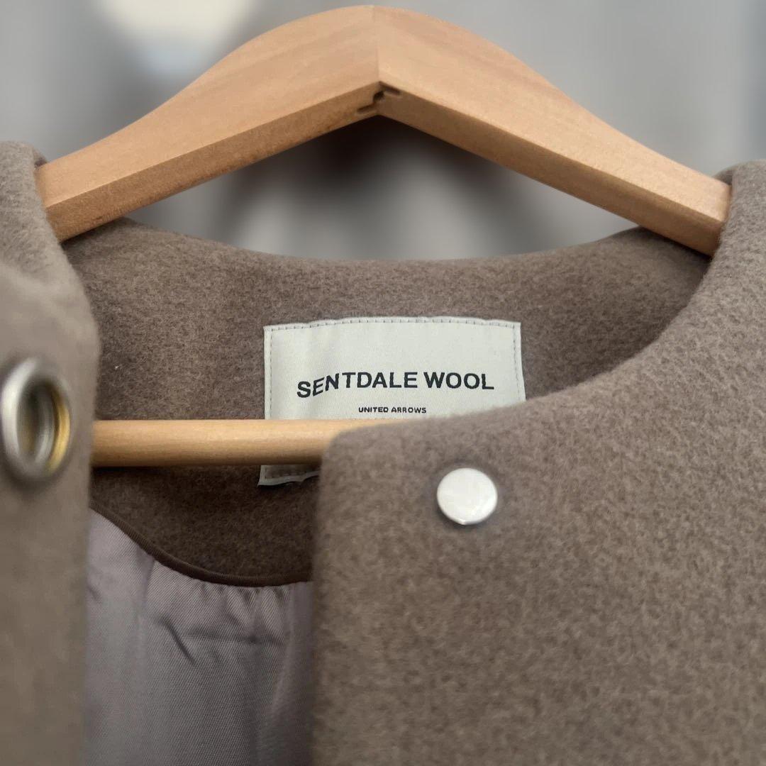 ユナイテッドアローズ　セントデールウール ノーカラーコート moca