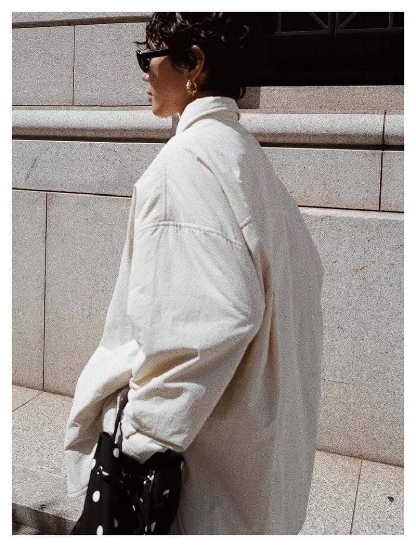 期間限定！MACHATT パファーシャツ　アイボリー