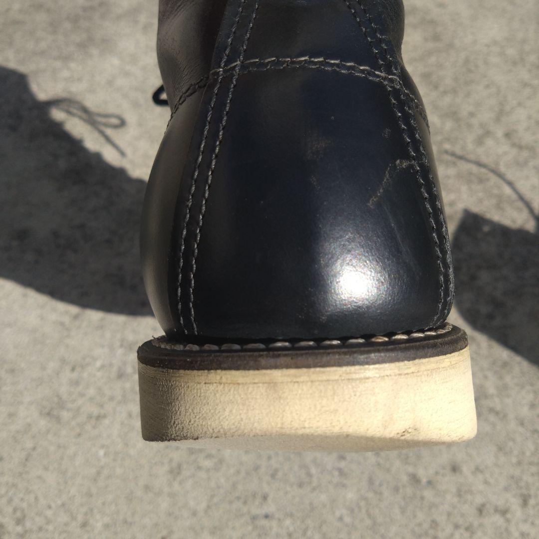 黒レザー ハイカット ワークブーツ