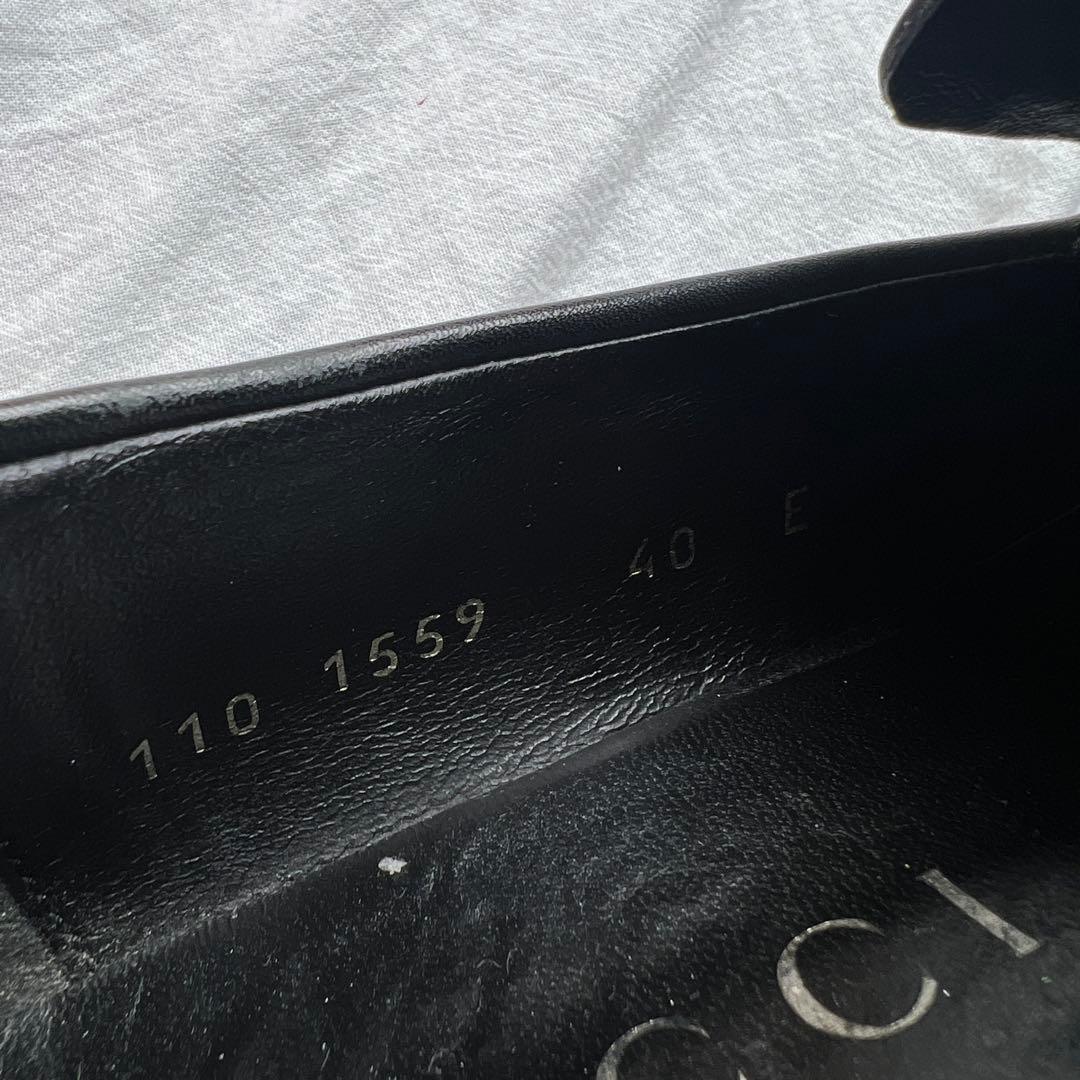 靴 GUCCI square toe leather bit Loafers