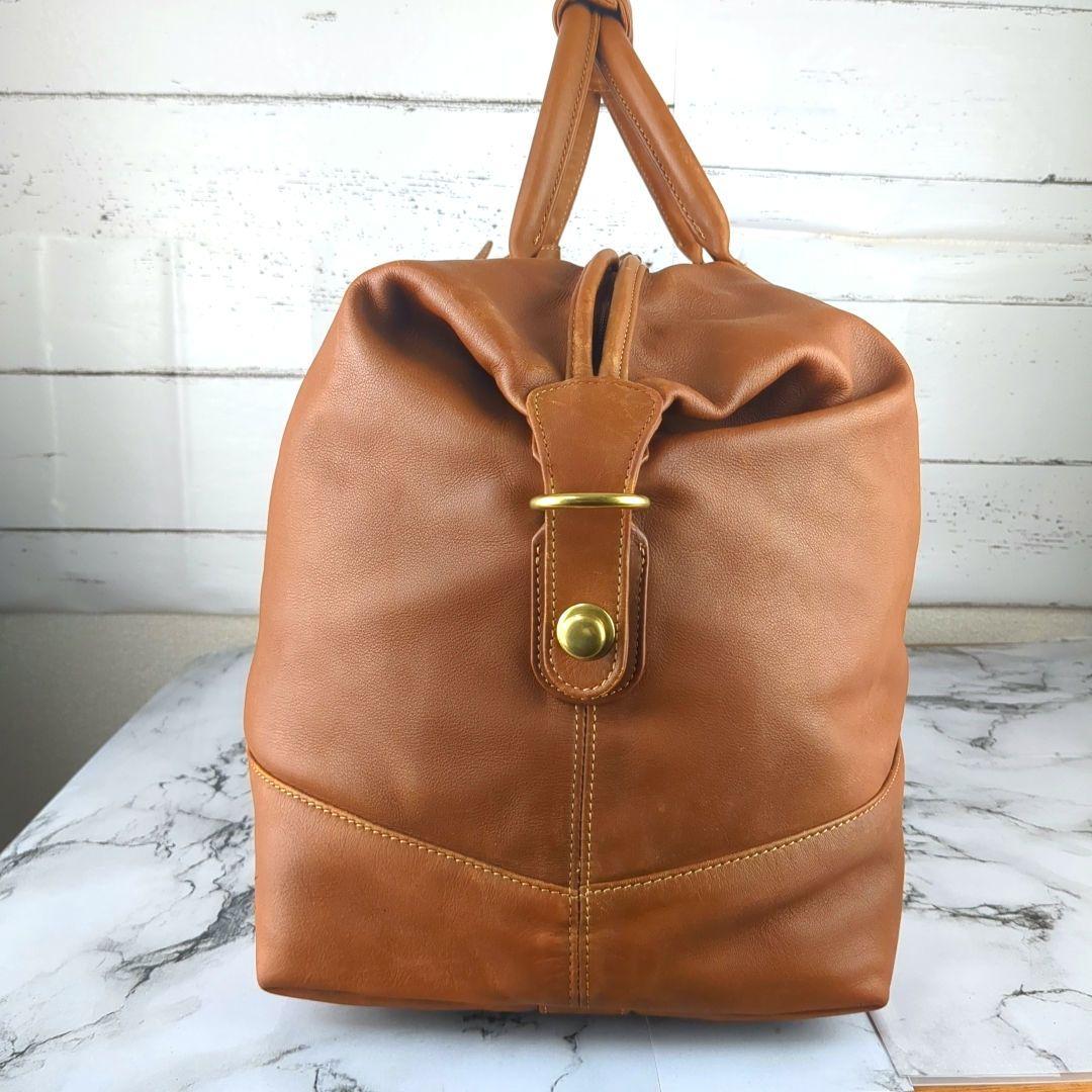 【美品】コーチ☆大容量　ドイツホック　ボストンバッグ　旅行　トラベル　キャメル