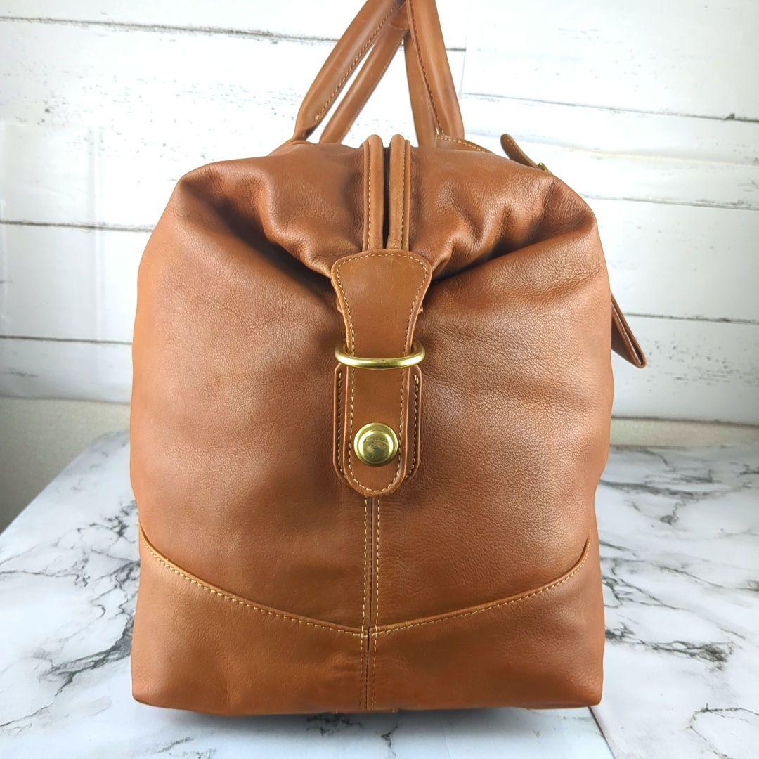 【美品】コーチ☆大容量　ドイツホック　ボストンバッグ　旅行　トラベル　キャメル