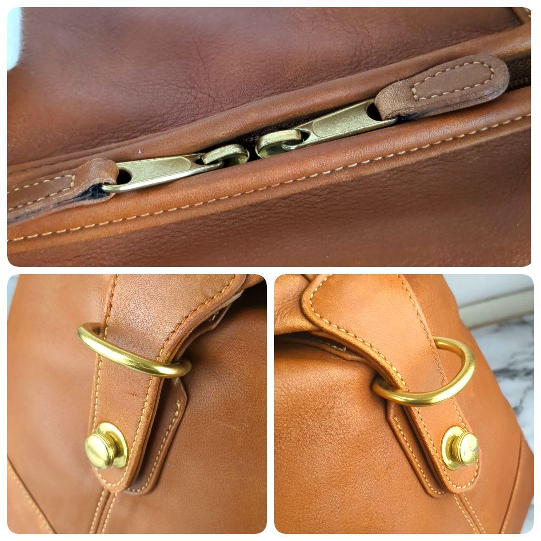 【美品】コーチ☆大容量　ドイツホック　ボストンバッグ　旅行　トラベル　キャメル