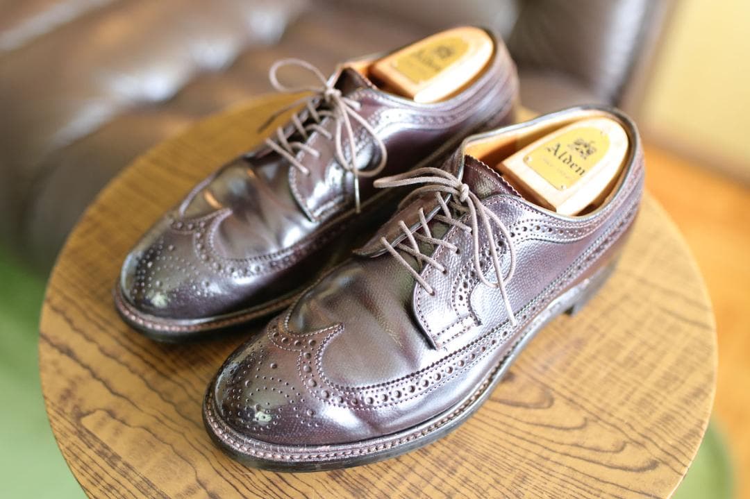 【希少】ALDEN 5888 型押しコードバン ウイングチップ 6.5D