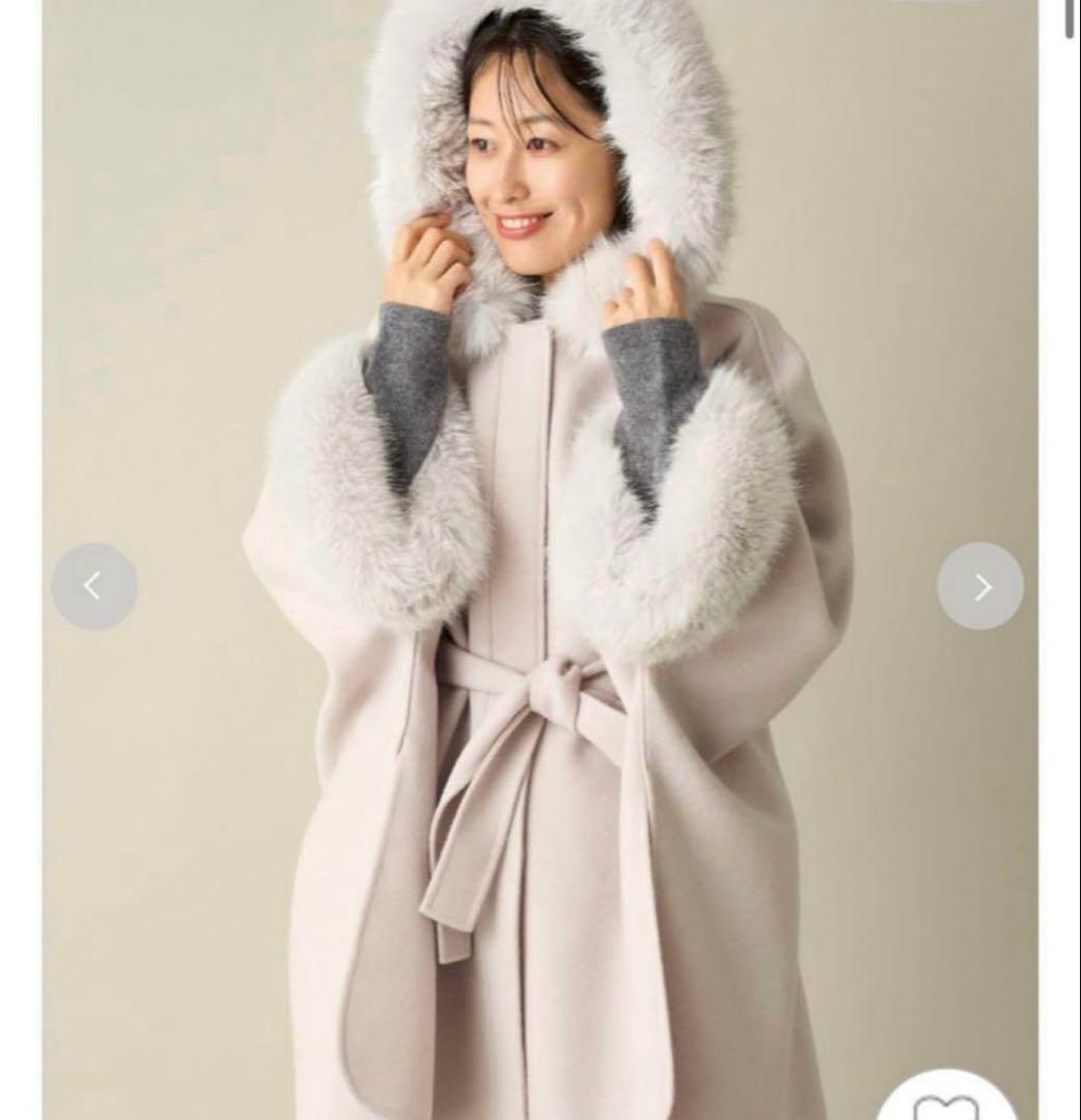 【美品】CELFORD セルフォード ファーポンチョコート