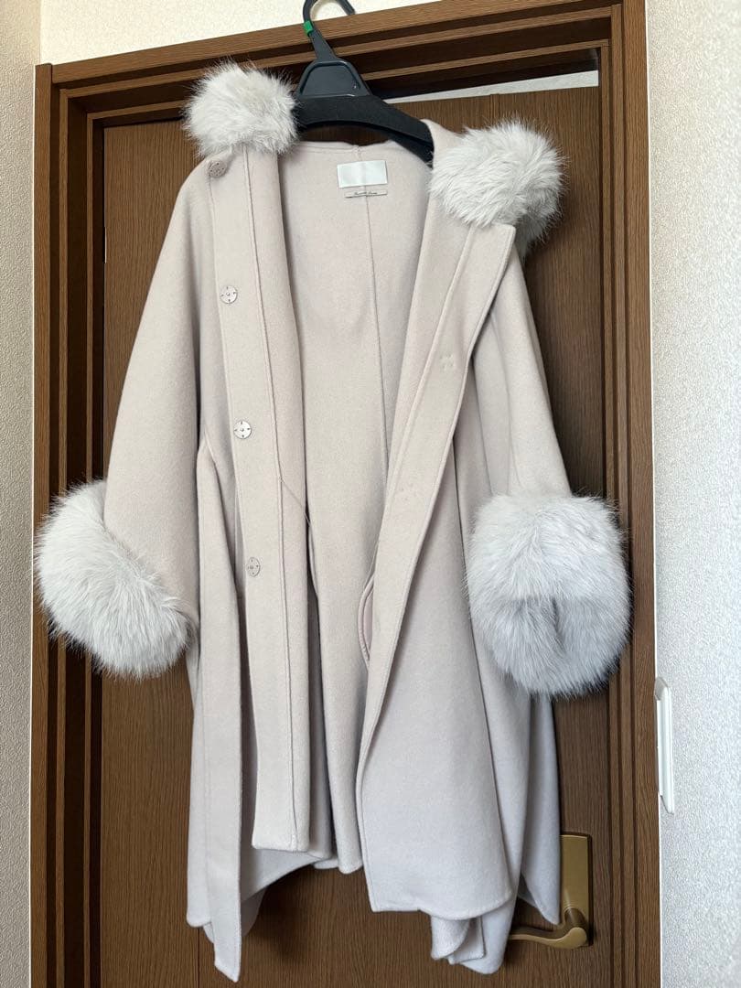 【美品】CELFORD セルフォード ファーポンチョコート